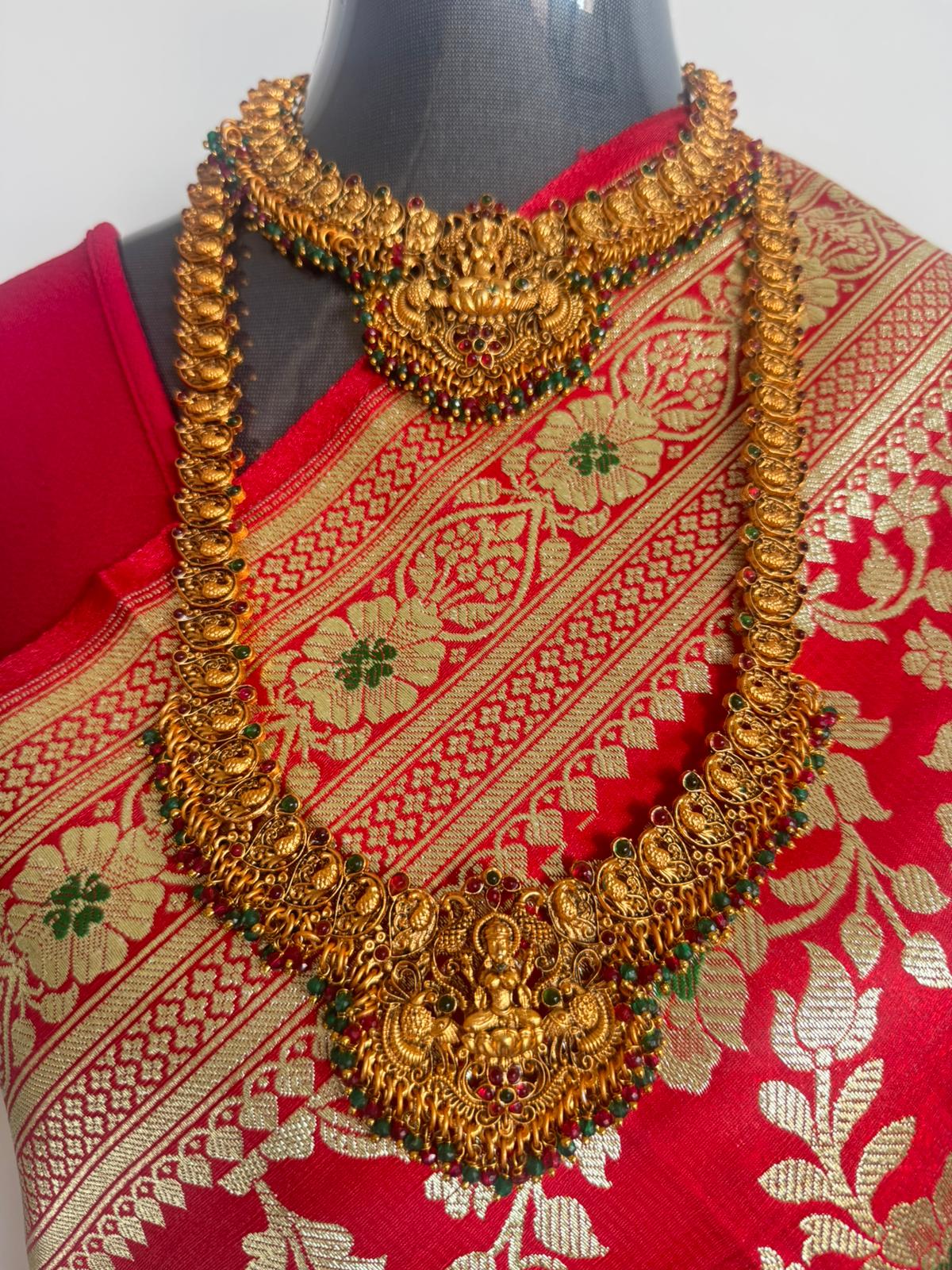 Choker Necklace, Temple Jwellery Mahalaxmi Embrided Traditional Jwellery