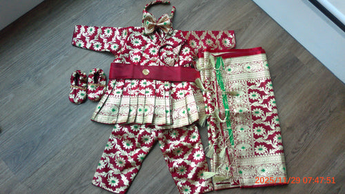 Pasni Dress Set,  Premium Traditional Baby Ethnic Wear Set – Brocade Collection
