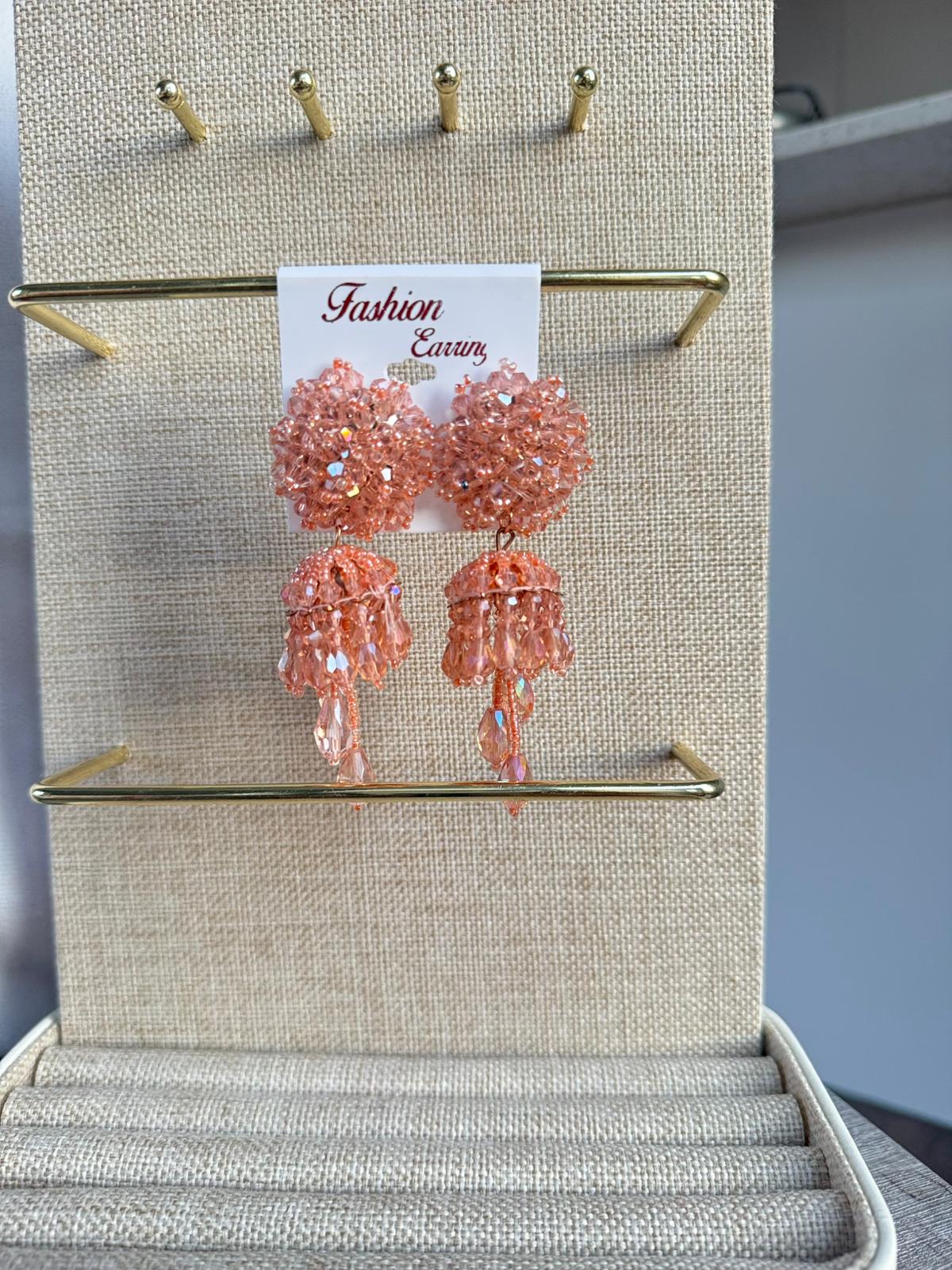 Handmade beaded Jhumka , Unique colorful for any outfit, any occasion