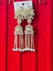 White Pinjada Jhumka Long Size, Fashion Jewellery