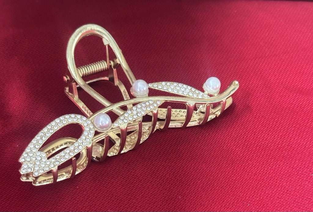 Gold metal hair Clip In Different Design For Long and Strong Hair